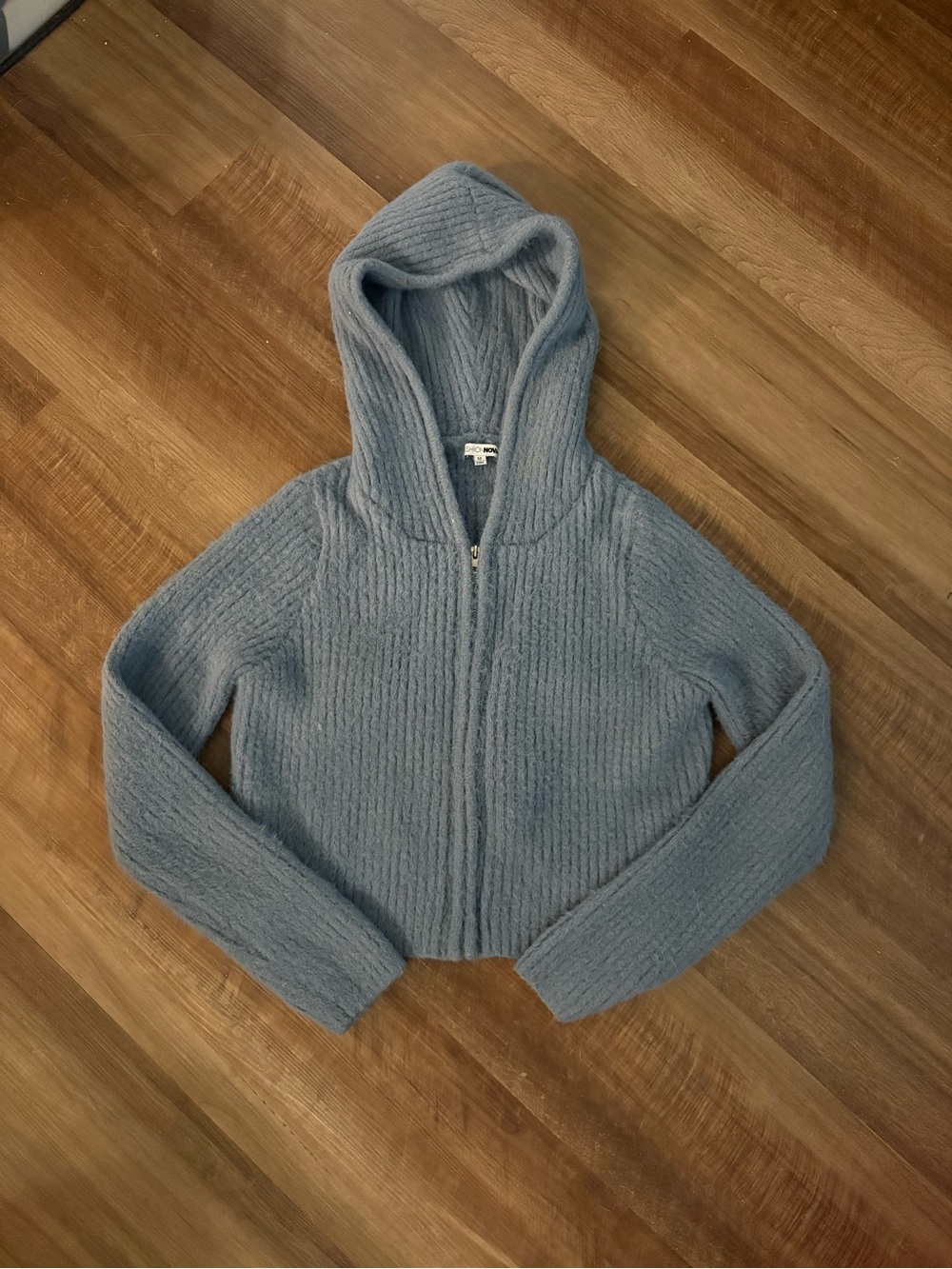 Fashion Nova Cozy Hooded Zip Up Sweater